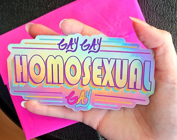 PRIDE!!  || Gay Gay Homossexual Gay Holographic Vinyl Stickers