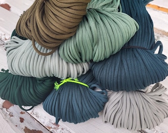 Soft rope 4 mm/640meters/ Macrame Rope Bundle #02: Mixed Colors, Various Cord Lengths