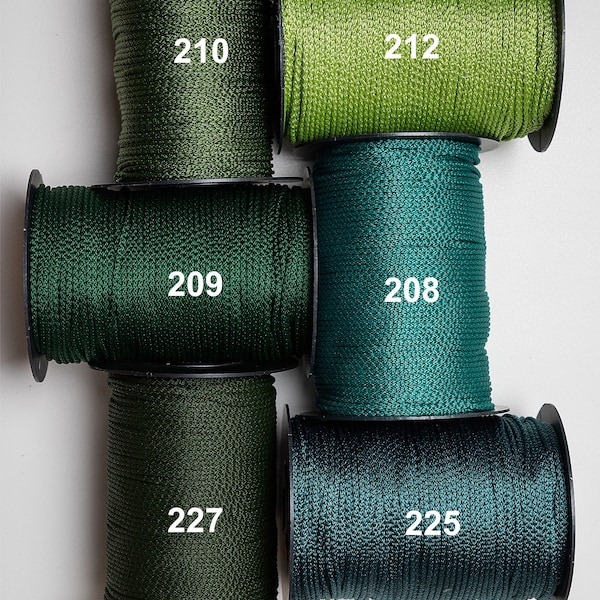 Corde macramé brillante 3 mm : polyester, nylon, corde solide pour le bricolage