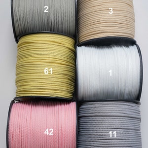 Macrame rope 6 mm: polyester, nylon, strong rope for crafts