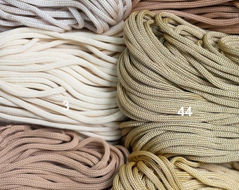 Corde macramé SOFT 4 mm : polyester, nylon, corde douce mais solide pour le crochet et le bricolage