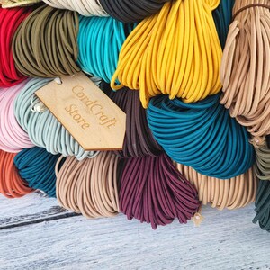 2mm Round Elastic Cord 50 metres 50m – Stretch Cord for Bracelets, Jewelery Making, Beading, Crafts – Soft & Durable