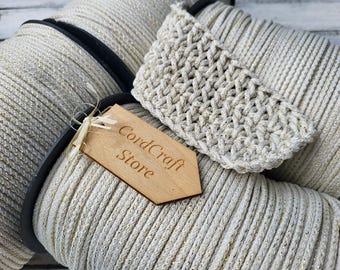Cordón de macramé de lurex de 3 mm: cuerda trenzada de poliéster para manualidades