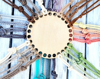 Cuerda de macramé Ombre SET de 3 mm: poliéster, nailon, cuerda resistente para manualidades.
