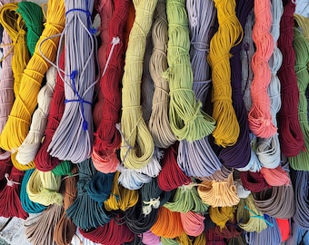 1.5mm Round Elastic Cord 50 metres 50m – Stretch Cord for Bracelets, Jewelery Making, Beading, Crafts – Soft & Durable