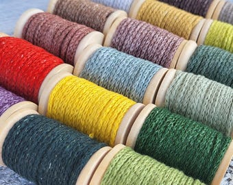25meters LINEN rope 2 mm: braided, natural, macrame linen rope