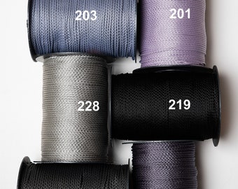 Corde macramé brillante 3 mm : polyester, nylon, corde solide pour le bricolage