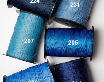 Shiny macrame rope 3 mm: polyester, nylon, strong rope for crafts