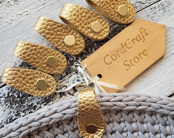 Genuine leather removable screwed tags; Knitting labels; Crocheting Labels; 8x2 cm