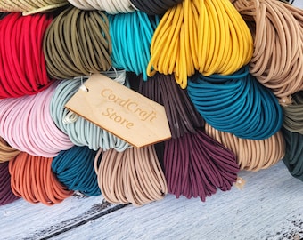 2.5mm Elastic Cord – Round Stretch Cord for Bracelets & Jewelry Making – Beading String, DIY Craft Cord, Soft Durable Elastic by the Meter