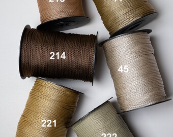 Cuerda de macramé brillante de 3 mm: poliéster, nailon, cuerda resistente para manualidades