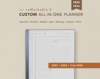 CUSTOM Planner Templates for reMarkable 2