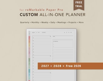CUSTOM Work Planner Templates for reMarkable Paper Pro