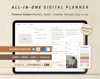 Digital Planner, Goodnotes Planner, Daily Planner, Weekly Planner, Notability Planner | 2025 2026 2027 & Undated