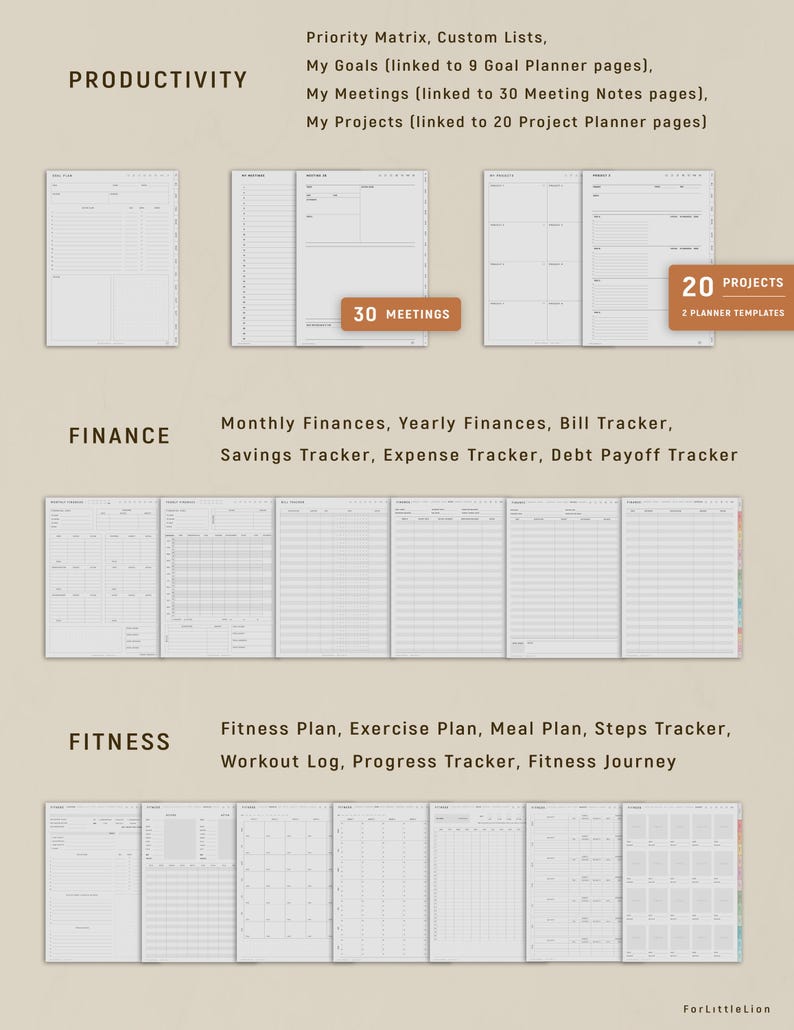 CUSTOM Planner Templates for Remarkable Paper Pure Etsy Australia