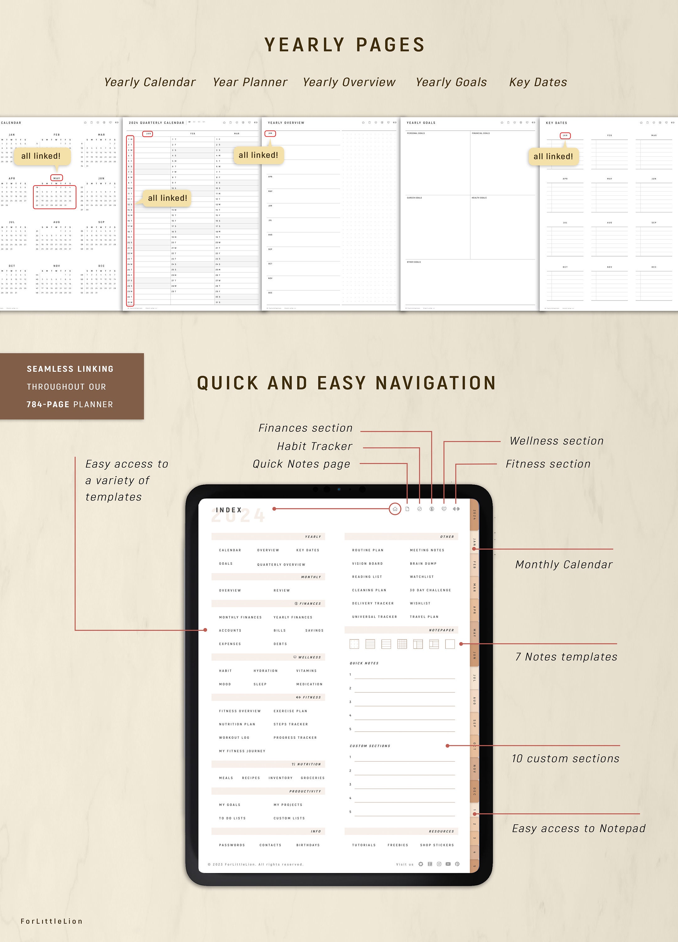 2026 Minimalist Digital Planner | for Little Lion - Etsy