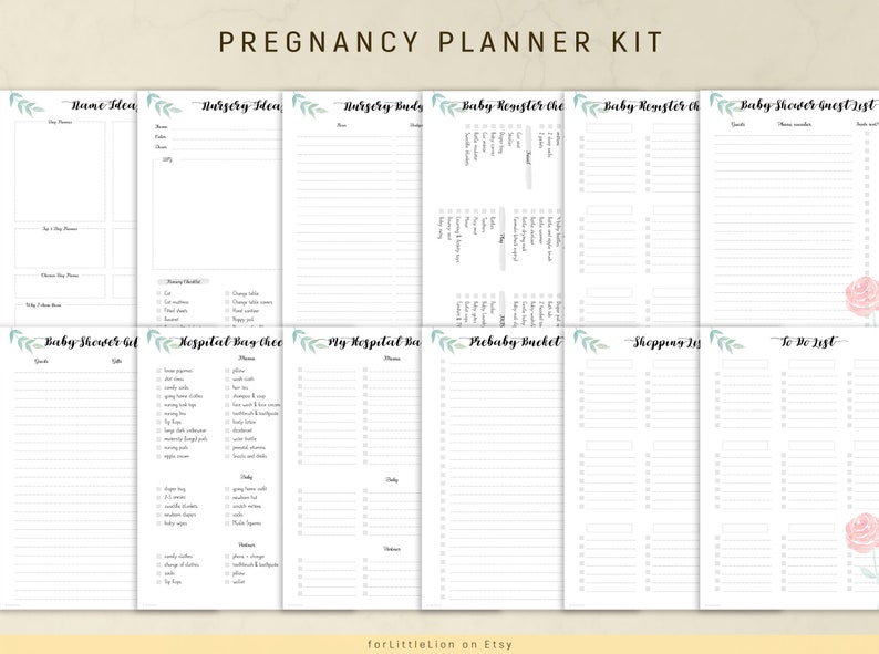 Pregnancy Journal PRINTABLE Pregnancy Planner Pregnancy | Etsy