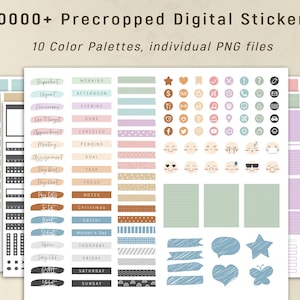 10000+ Digital Stickers, Digital Planner Stickers Bundle, Digital Sticky Notes, Cute Digital Sticker, iPad Icon Stickers