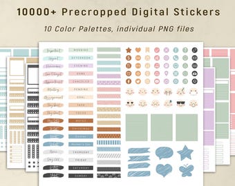 1000+ digitale Aufkleber, digitale Planer-Aufkleber, digitale Sticky Notes, niedliche digitale Aufkleber, iPad Symbol-Aufkleber