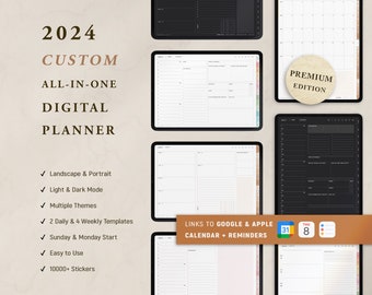 2024 Digital Planner, GoodNotes Planner, Daily Planner, Weekly Planner, Notability Planner, iPad Planner, Android Planner