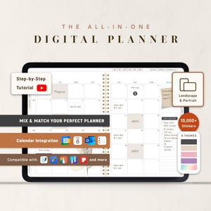 Custom Digital Planner 2026 2027 & Undated (2027–2030 Future Planner Included)