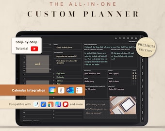 CUSTOM Digital Planner DARK Mode | 2027 2028 & Undated