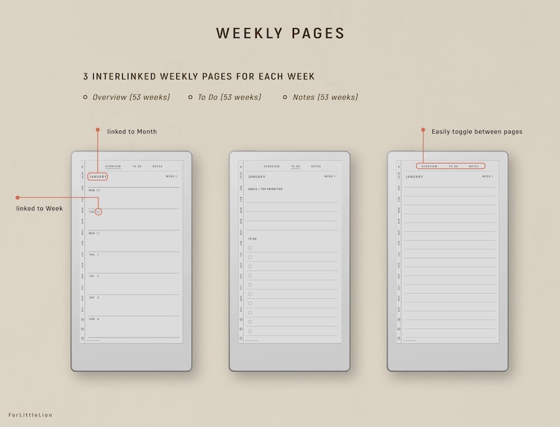 CUSTOM Planner Templates for Remarkable Paper Pro MOVE | 2026 2027 - Etsy
