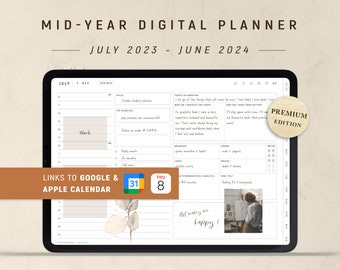 Digital Planner 2023-2024, Mid Year GoodNotes Planner, Daily Planner, Weekly Planner, iPad Planner, Notability Planner | ForLittleLion