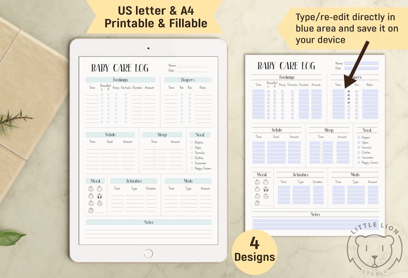 Baby Log Baby Tracker Printable