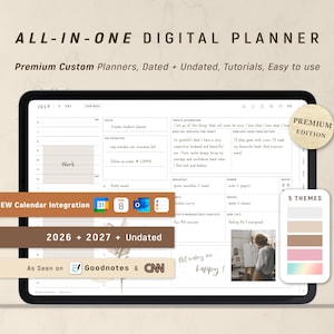 Digital Planner, Goodnotes Planner, Daily Planner, Weekly Planner, Notability Planner | 2026 2027 & Undated