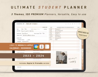 Student Planner, Digital Planner GoodNotes, Academic Planner, Notability Planner, iPad Planner for School, 2023 2024
