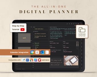 PREMIUM Custom Digital Planner DARK Mode | 2026 2027 & Undated