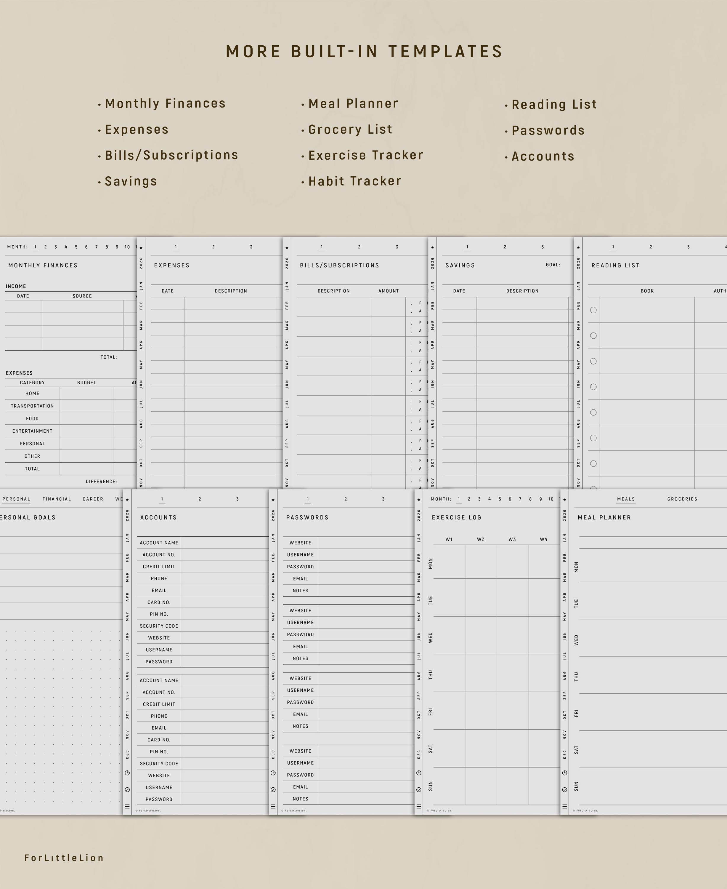 CUSTOM Planner Templates for Remarkable Paper Pro MOVE | 2026 2027 - Etsy