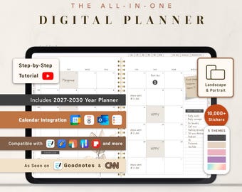 Custom Digital Planner 2026 2027 2028 & Undated