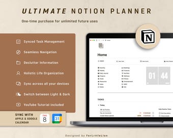 Notion Planner, Notion Vorlagen für die Arbeit, Digitaler Planer für Profis, Tages-, Wochen- und Monatsplaner