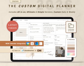 2026 Customizable Digital Planner, ForLittleLion Custom Planner