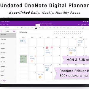 Onenote digital planner stickers Onenote digital planner stickers