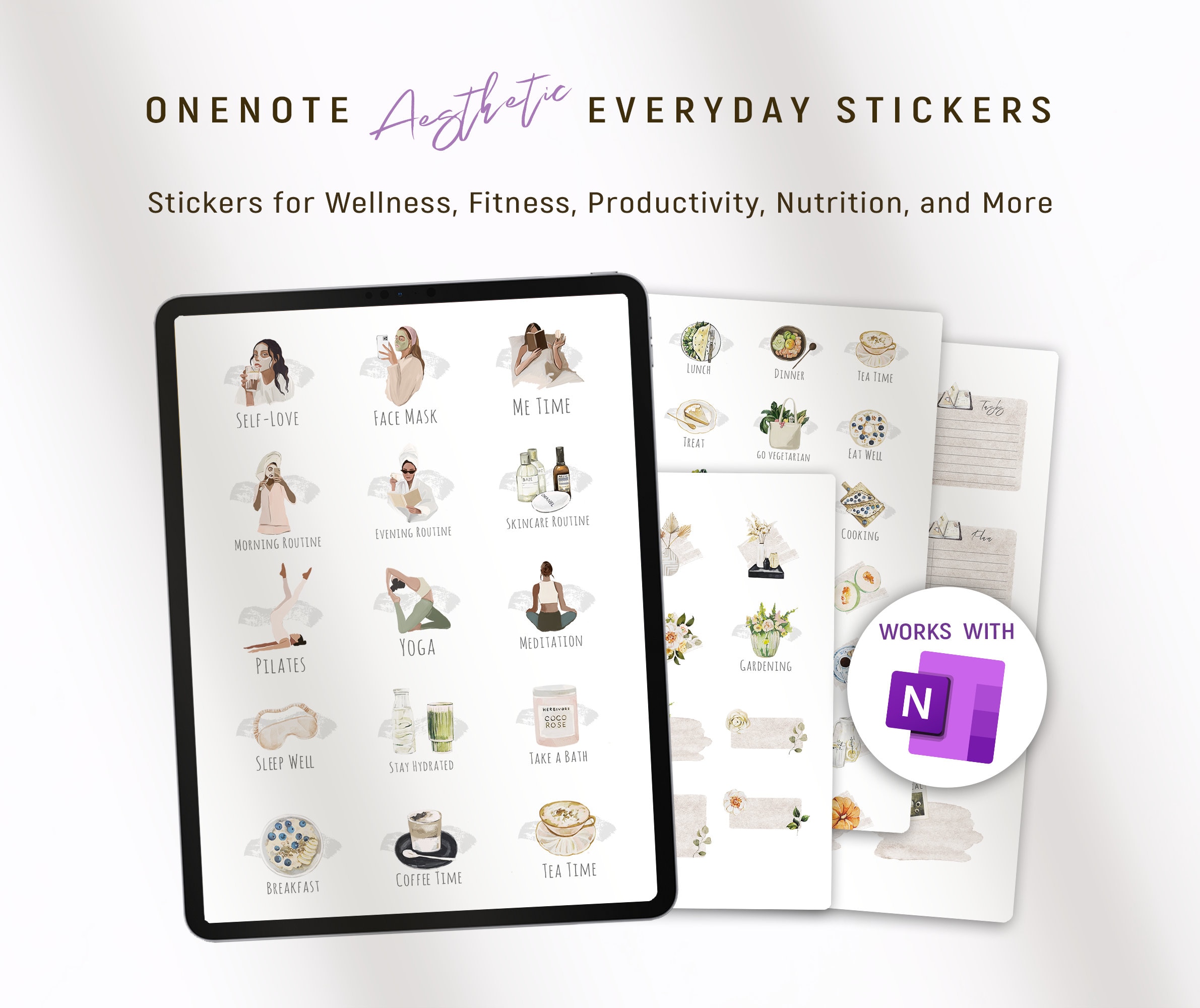 Onenote Stickers, Digital Stickers Onenote, One Note Stickers ...