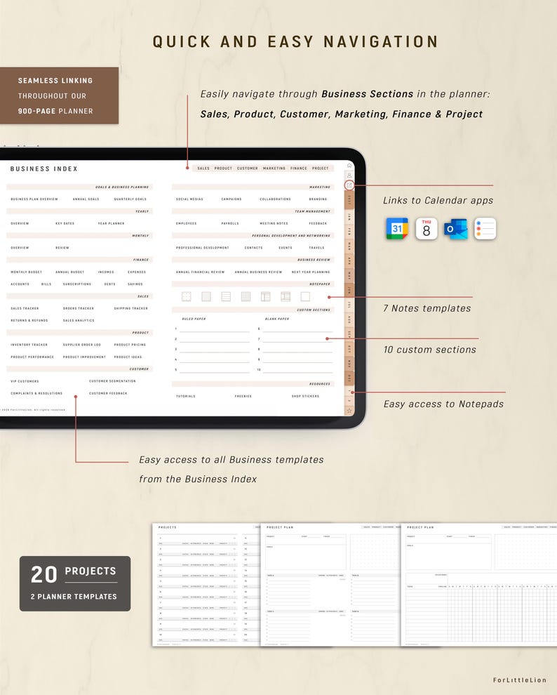Digital Planner for Small Business Owner 2026 2027, Life and Business Planner (2027–2030 Year Planner Included) image 5