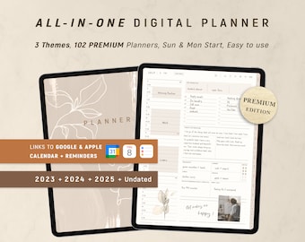 Digital Planner, GoodNotes Planner, Daily Planner, Weekly Planner, Minimal iPad Planner, Notability Planner | 2023 2024 2025 + Undated