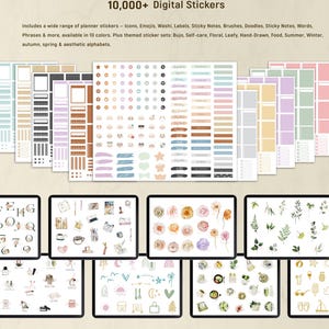 10000+ Digital Stickers, Digital Planner Stickers Bundle, Digital Sticky Notes, Cute Digital Sticker, iPad Icon Stickers image 2
