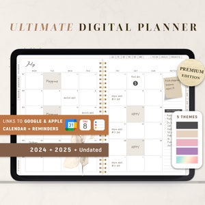 Digital Planner 2024 2025 & Undated, GoodNotes Planner, ForLittleLion Planner