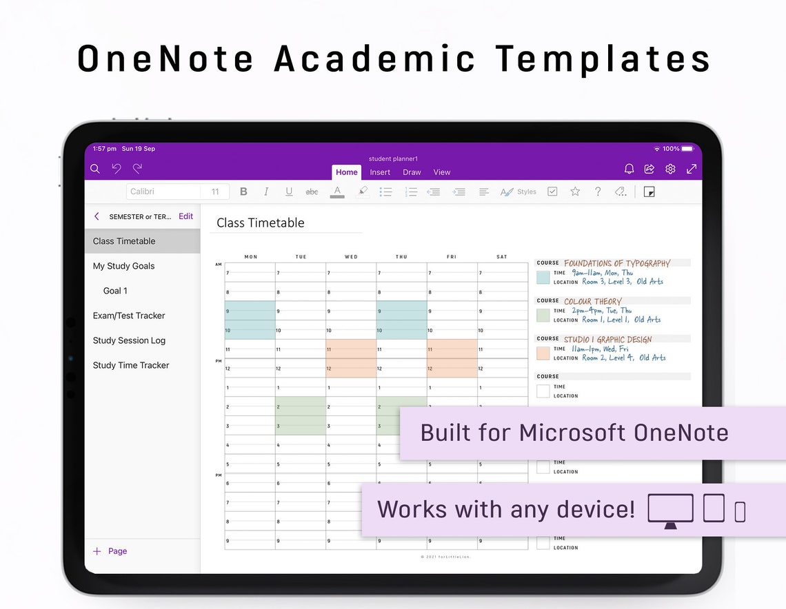 Onenote STUDENT Templates One Note Academic Templates Android - Etsy