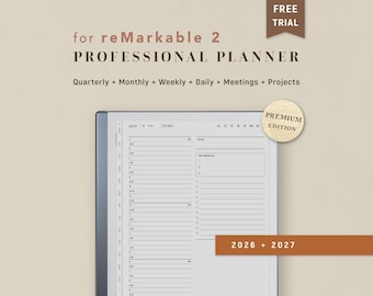 PREMIUM Work Planner Templates for reMarkable 2