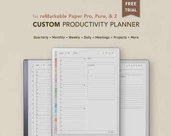 PREMIUM WORK Planner Templates for reMarkable Paper Pro, Pure, & 2 | 2027 + Free 2026