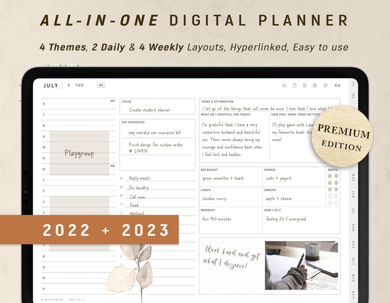 Digital Planner 2022 2023 GoodNotes Planner PREMIUM Dated image 1