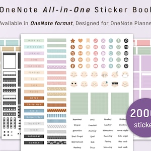 OneNote Stickers, Digital Stickers OneNote, One Note Stickers