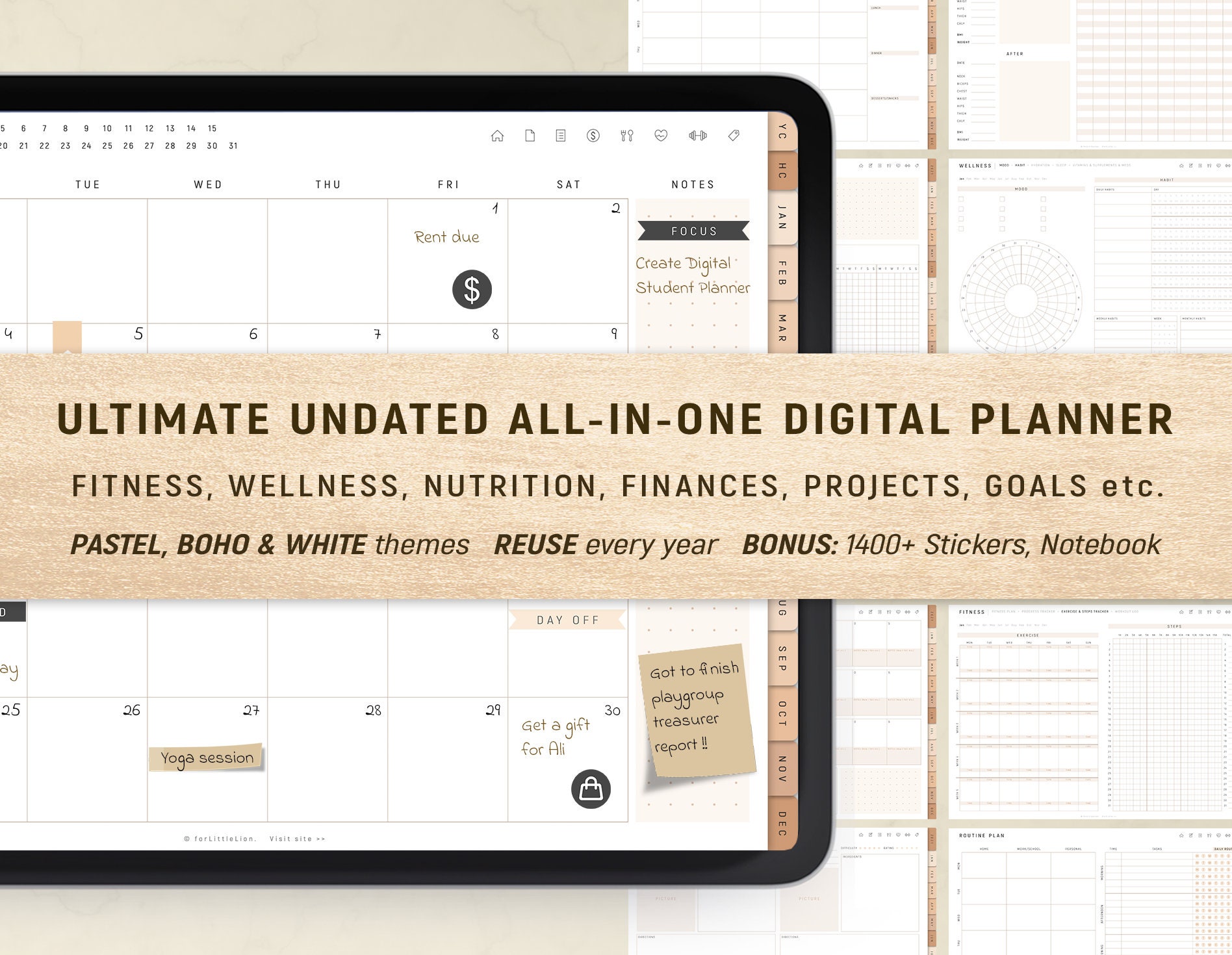 ULTIMATE UNDATED Digital Planner, GoodNotes Planner, iPad Planner, Da…