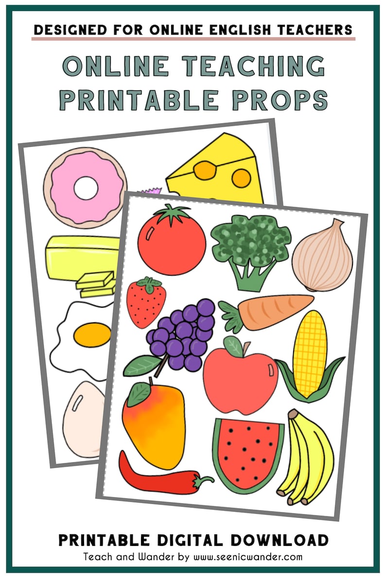 VIPKID Props VIPKID Printables Food And Drink Props Cute Etsy VIPKID Props VIPKID Printables Food And Drink Props Cute Etsy