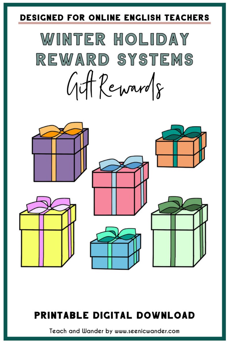 Holiday Reward Systems for Teaching English Online | Winter Props ...